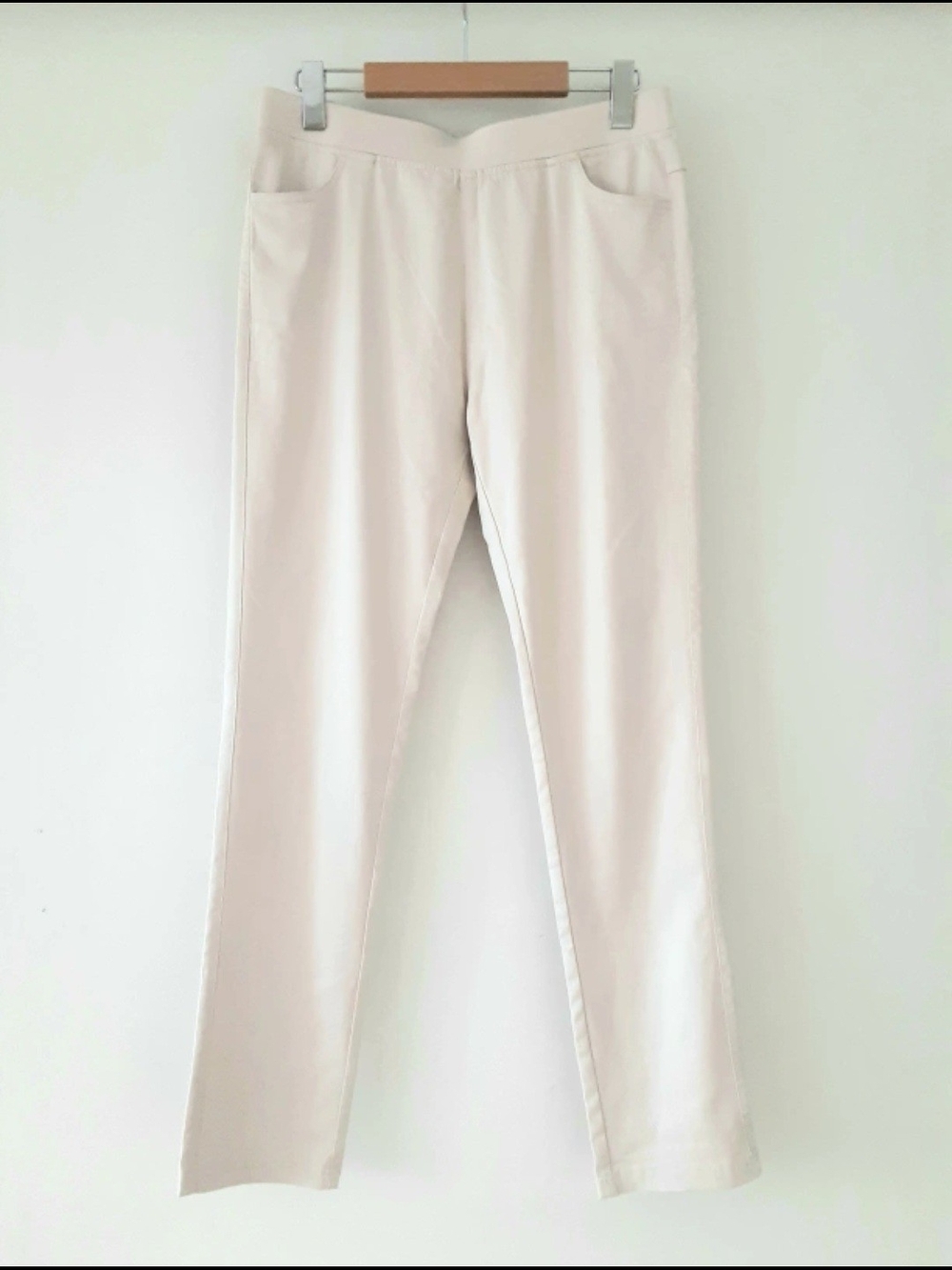 Egg Shell Colour Stretchy Women's Pants Size L/M